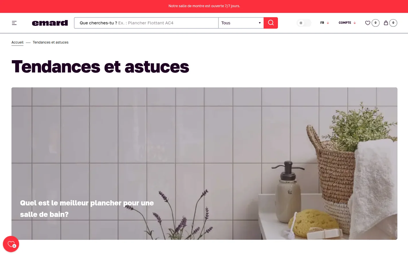 The Emard “Tendances et astuces” blog on emardcp.com